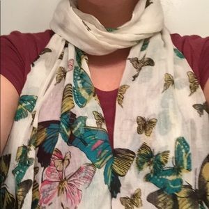 Multi-colored Butterfly Scarf